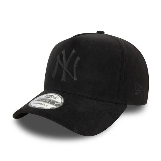 New Era 9FORTY Cap New York Yankees Faux Suede schwarz