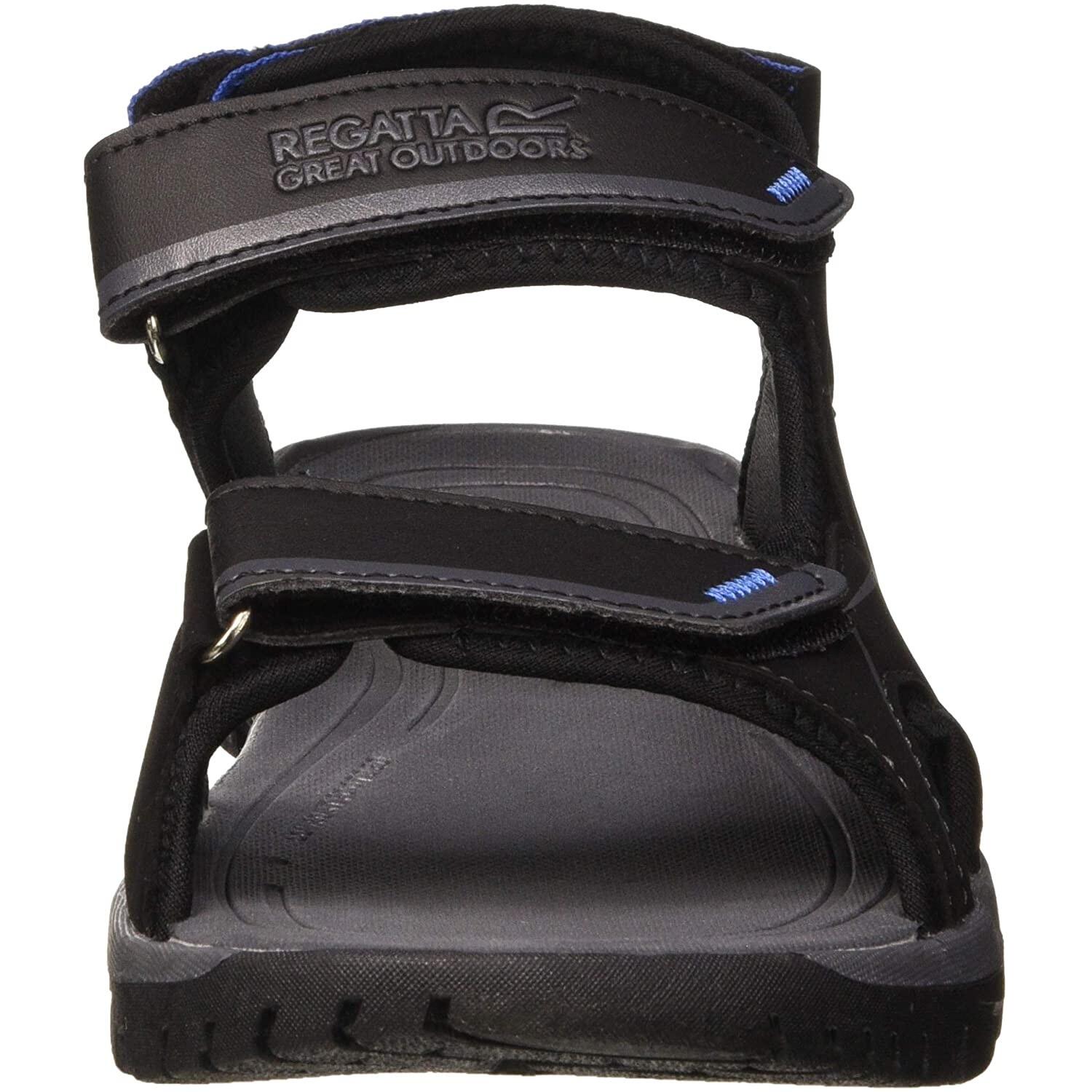 Mens Kota Drift Open Toe Sandals (Black/Nautical Blue) 4/5