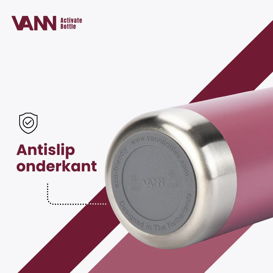 RVS drinkfles met rietje - Activate Bottle 750 ml - wild orchid 9/11