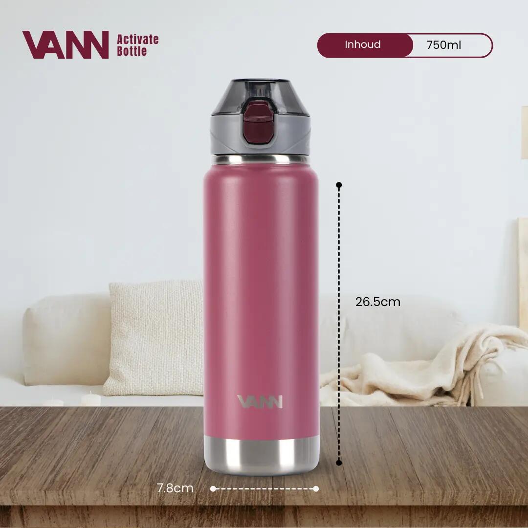 RVS drinkfles met rietje - Activate Bottle 750 ml - wild orchid 5/11