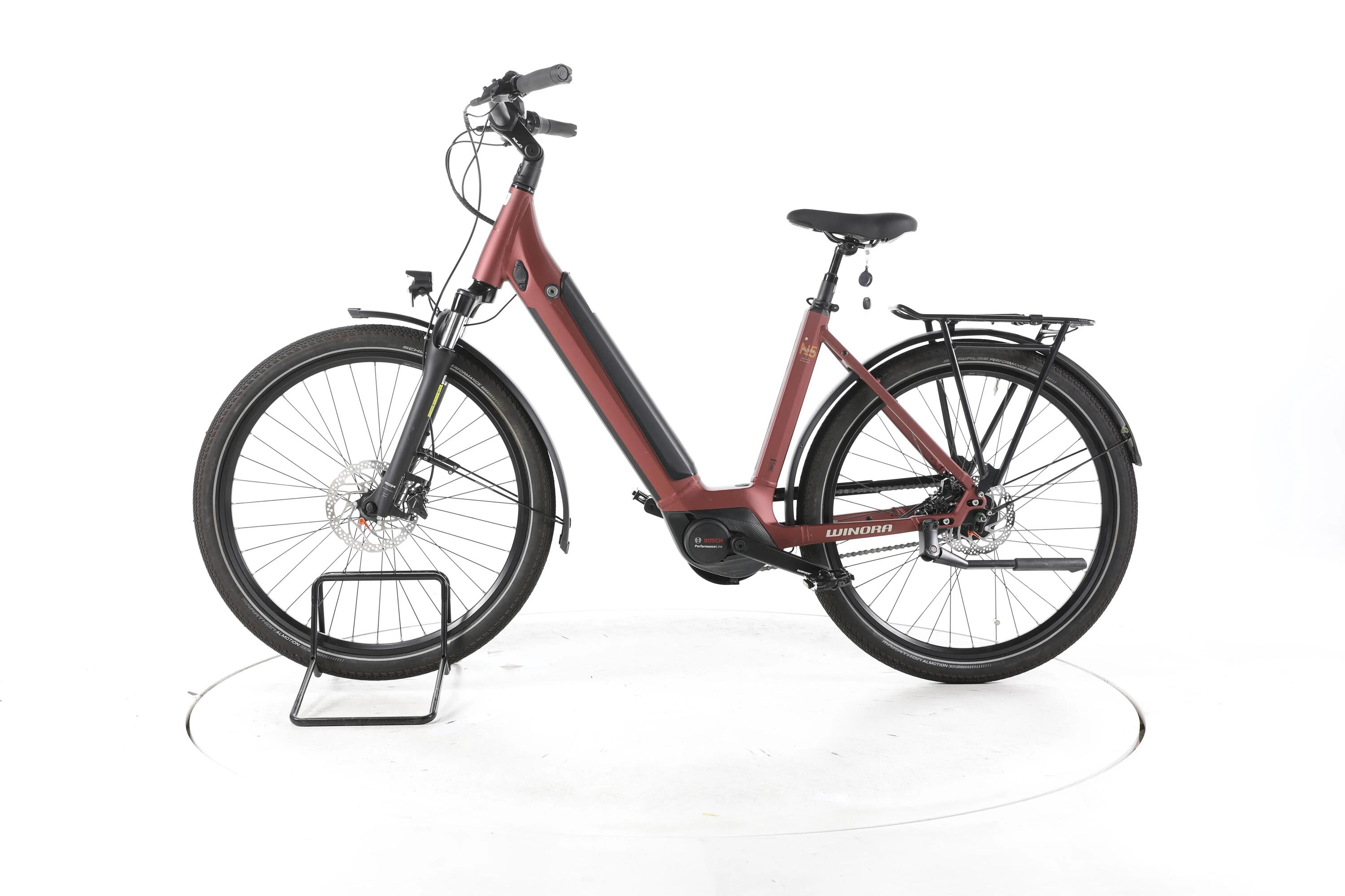 Tweedehands - Winora Sinus N5f City E-Bike Lage instap - Zeer goed 6/7