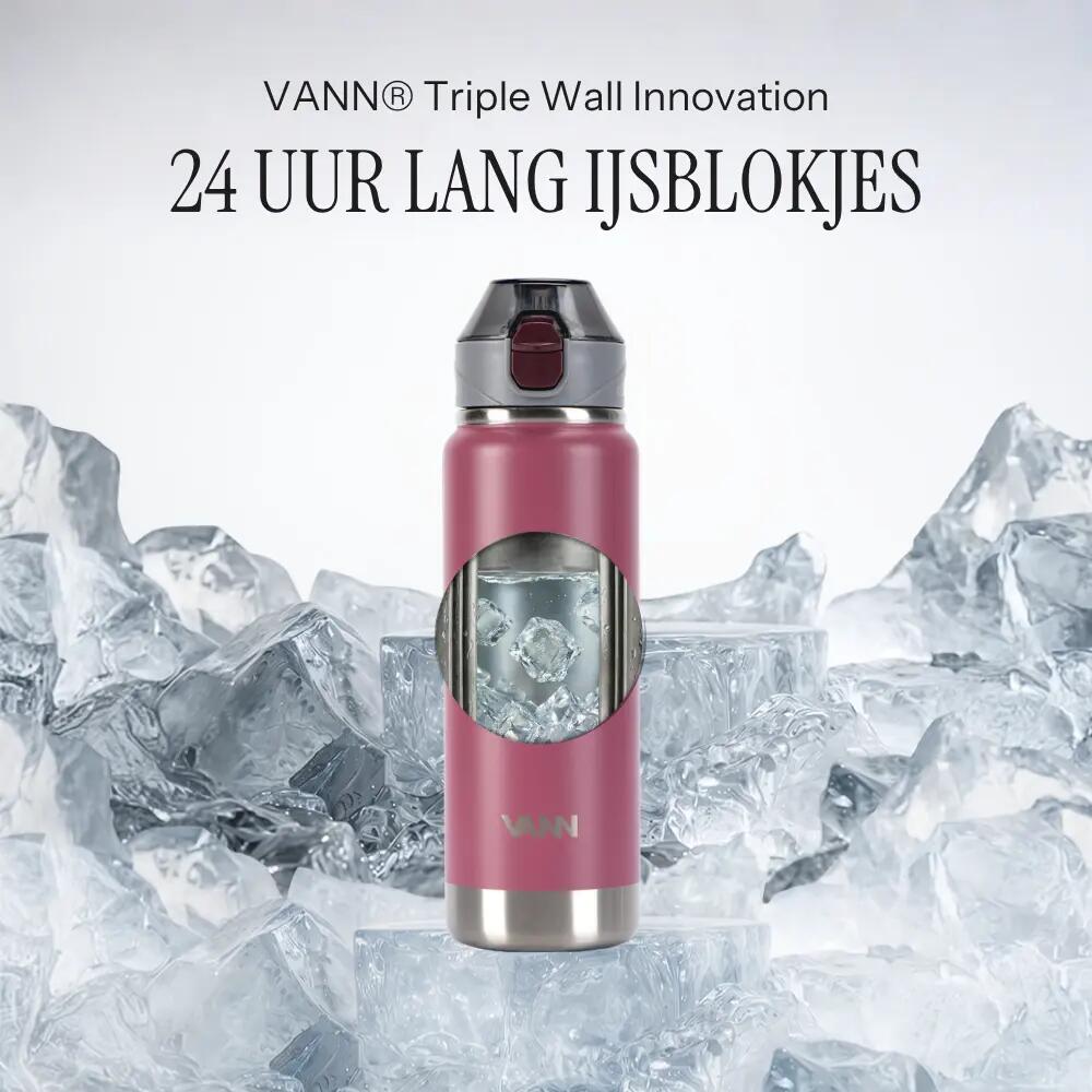 RVS drinkfles met rietje - Activate Bottle 750 ml - wild orchid 2/11
