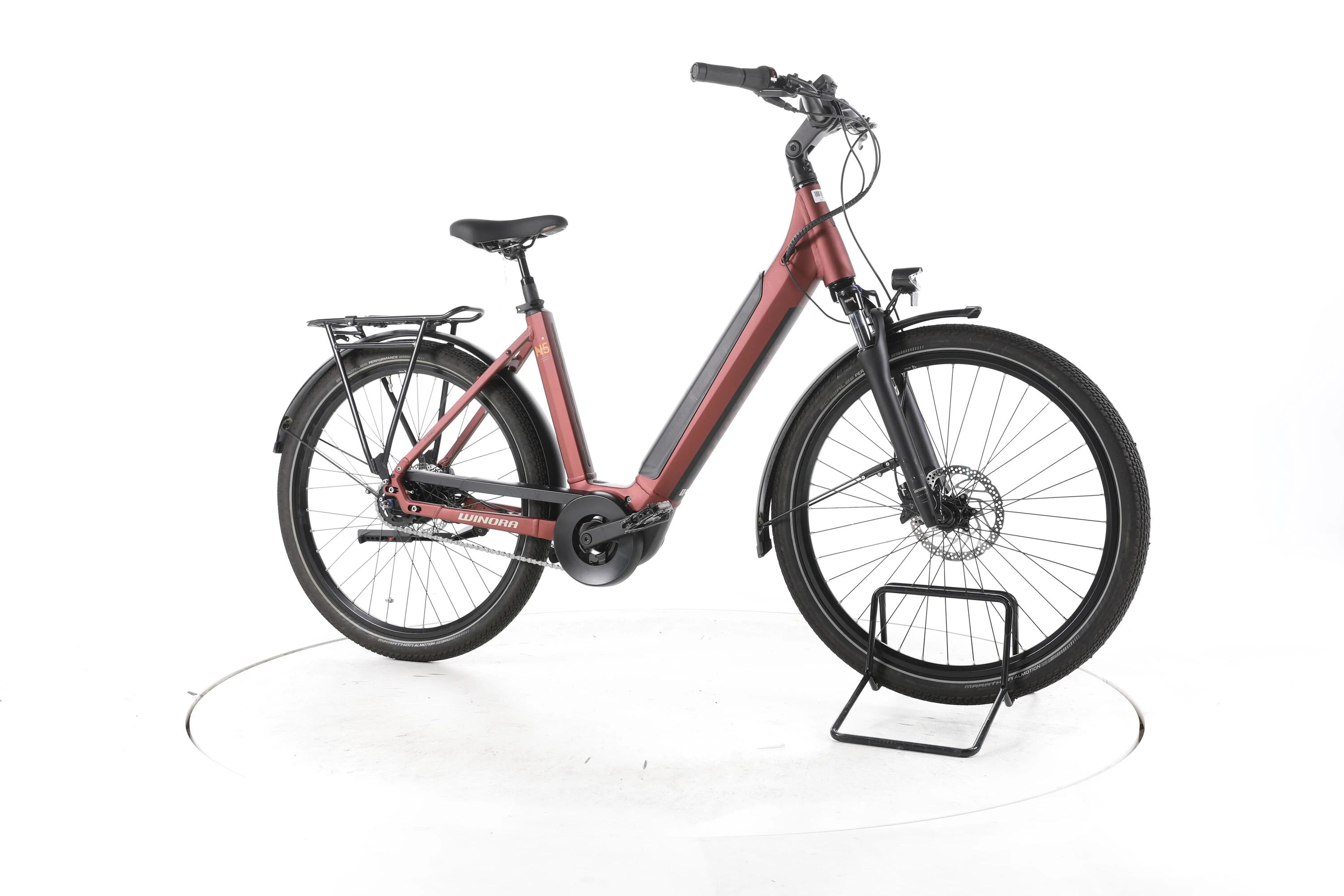Tweedehands - Winora Sinus N5f City E-Bike Lage instap - Zeer goed 2/7