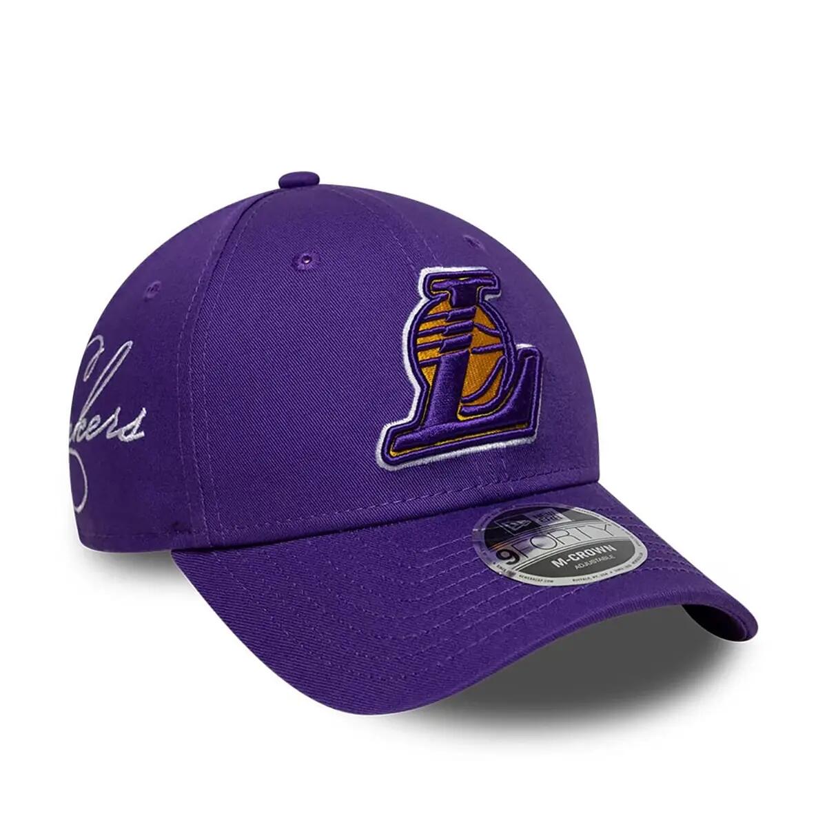 New Era 9FORTY Cap NBA Los Angeles Lakers Side Script lila 3/6