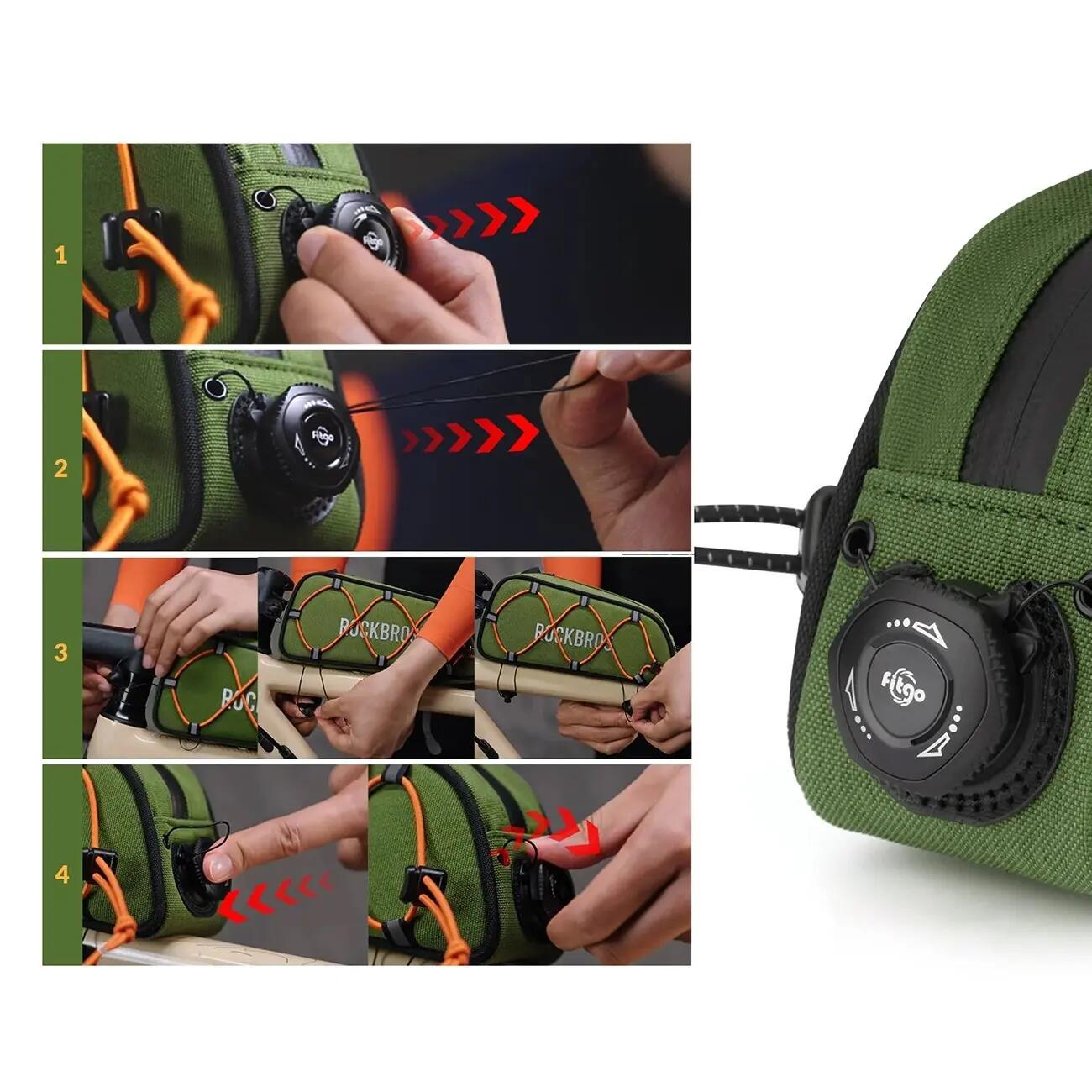 Borsa da bici per telaio 0,7 l impermeabile 5/7