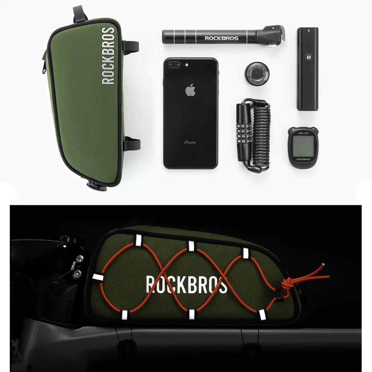 Borsa da bici per telaio 0,7 l impermeabile 3/7