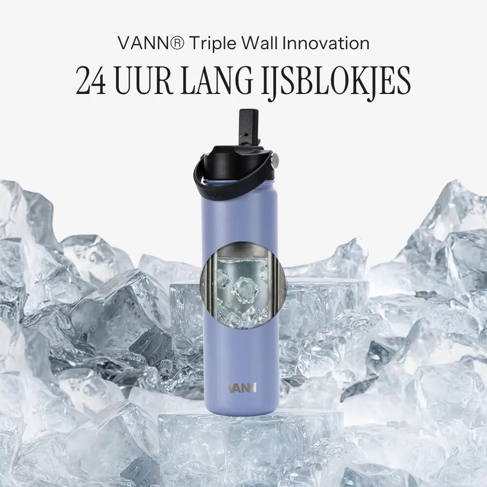 Drinkfles - Ultimate Bottle 650 ML - 3-wandig RVS met rietje - Twilight Bloom 2/12