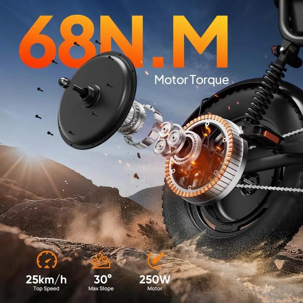 URLIFE T16 sokoldalú elektromos kerékpár, 1000 W csúcsteljesítményű motorral 7/13