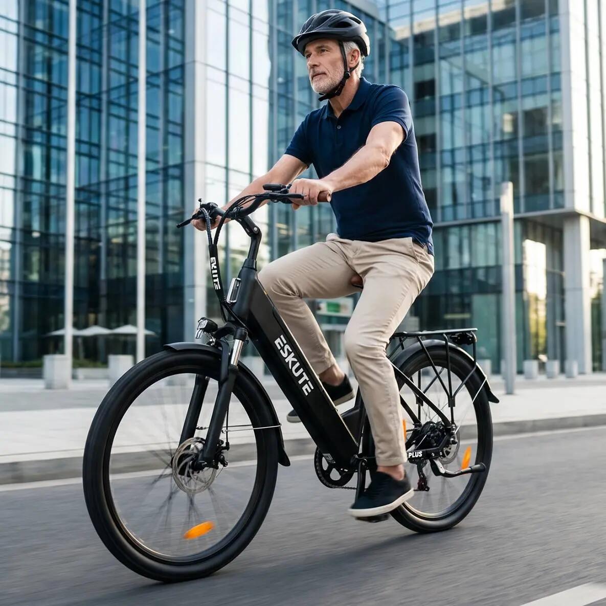 C100 PLUS elektrische fiets voor volwassenen, 26×2.1" band, 36V13Ah accu. 2/9