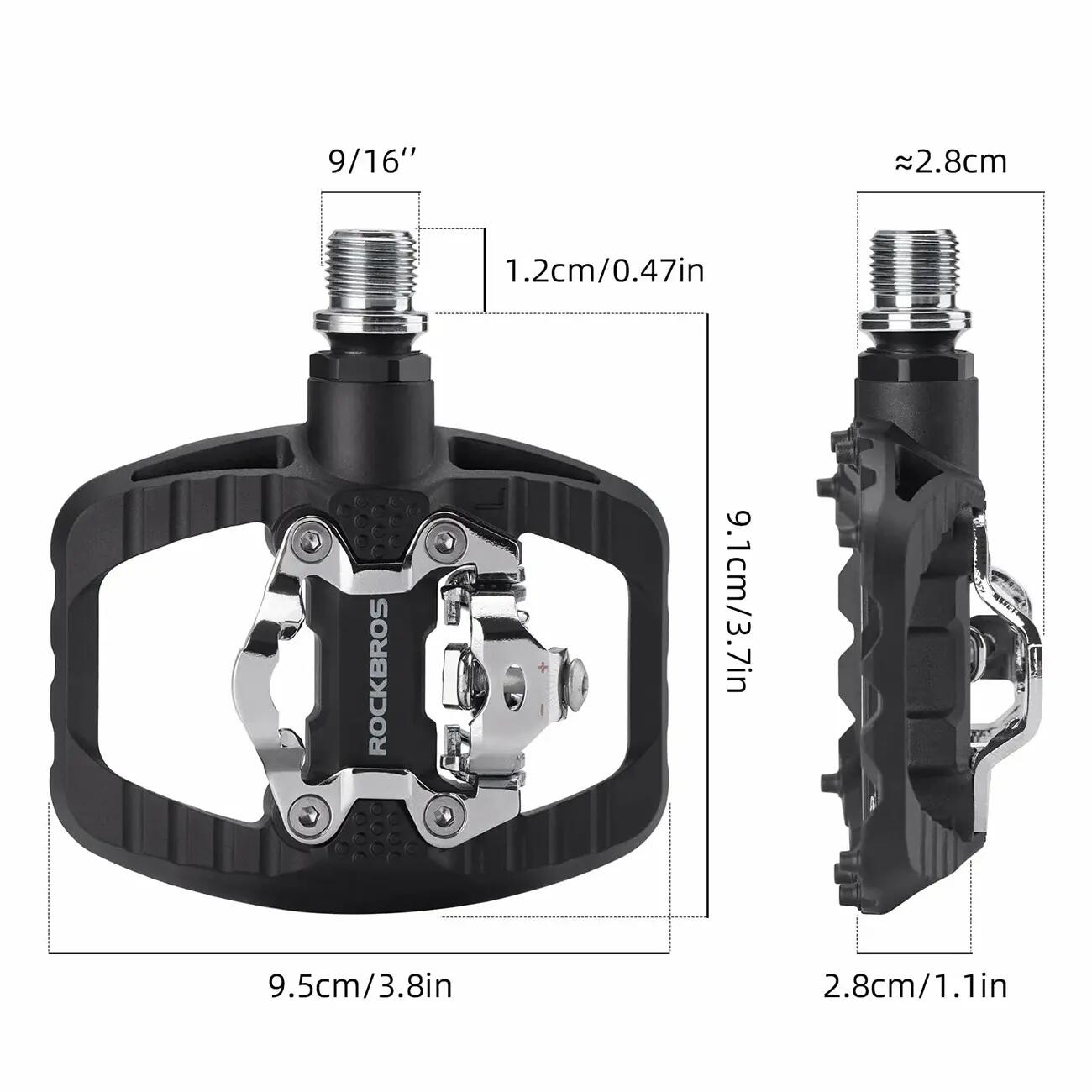 Pedały rowerowe platformowe half-lock 2/7