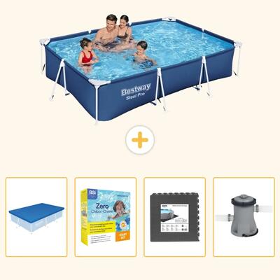 Bestway steel pro rechthoekig - 300x201x66 cm - 5-delig s85