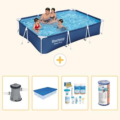 Bestway steel pro rechthoekig - 300x201x66 cm - 5-delig s208