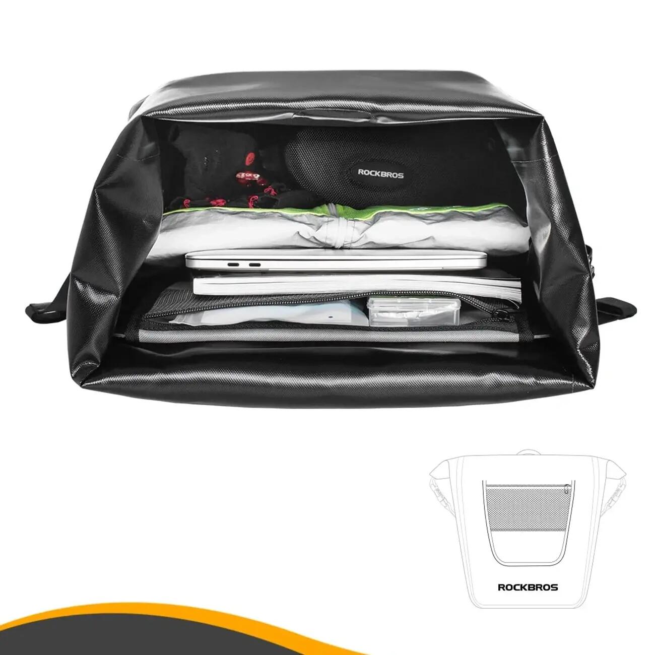 Torba na bagażnik wodoodporna 27 l - czarna 4/7