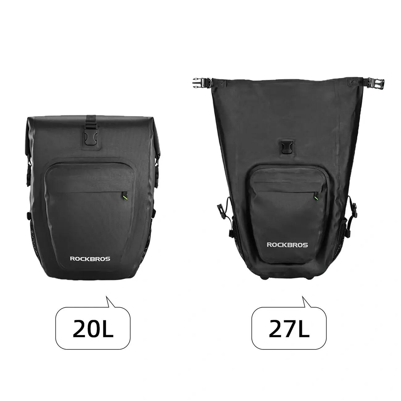 Torba na bagażnik wodoodporna 27 l - czarna 2/7