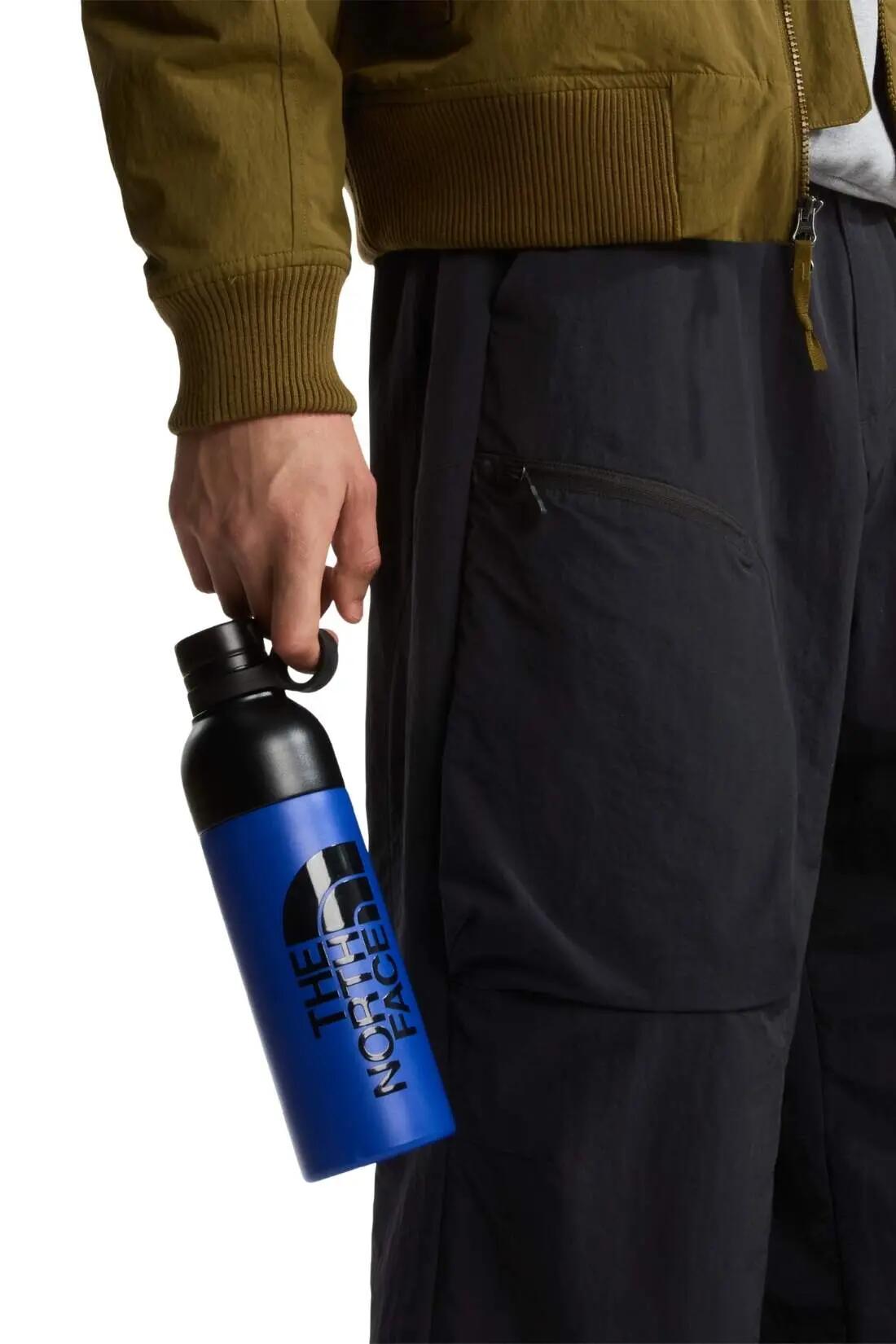 Thermische fles - wandelen - unisex - silikonring - blauw 2/5