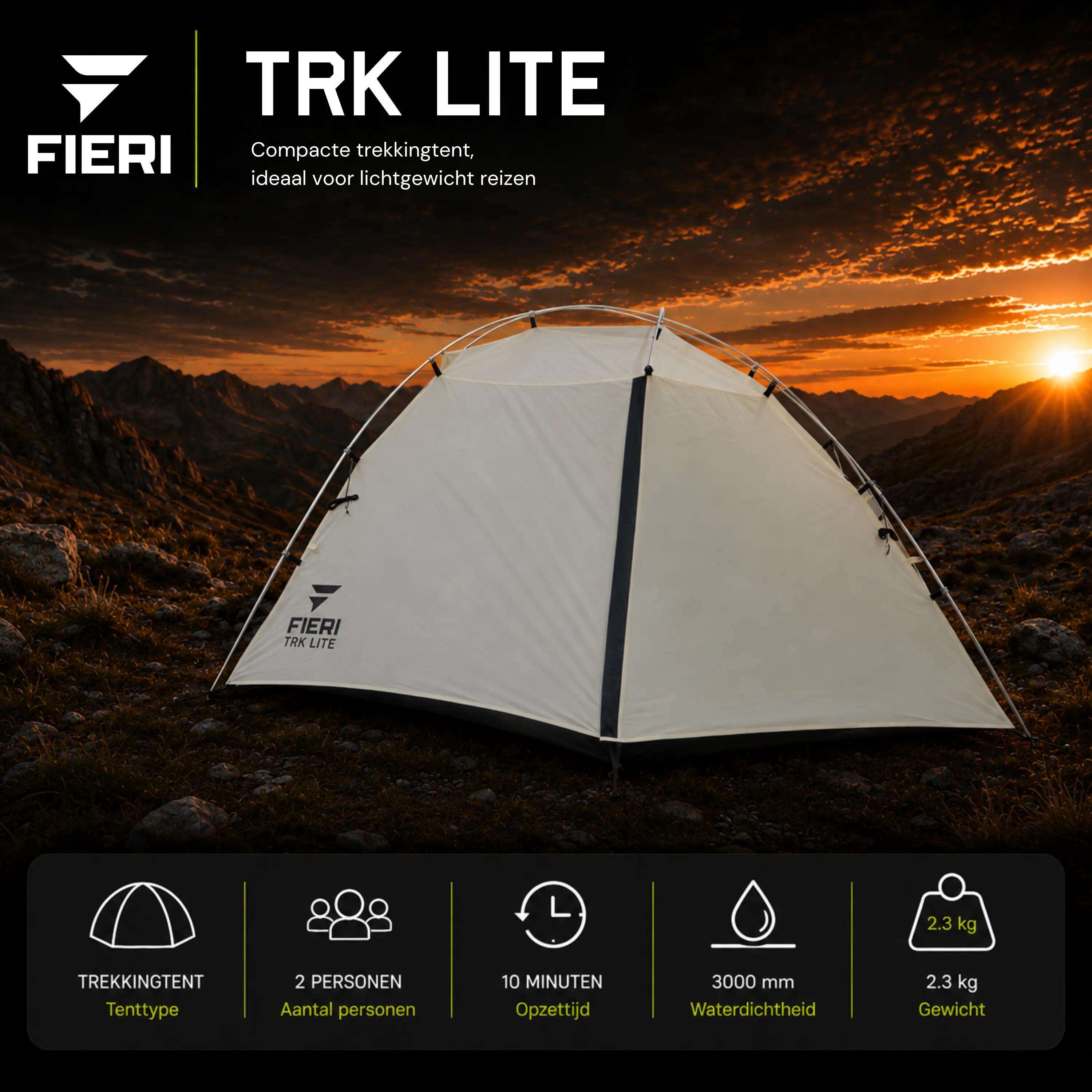 Tente - TRK Lite - Tente de trekking - 2 personnes - Compacte & imperméable 3/6