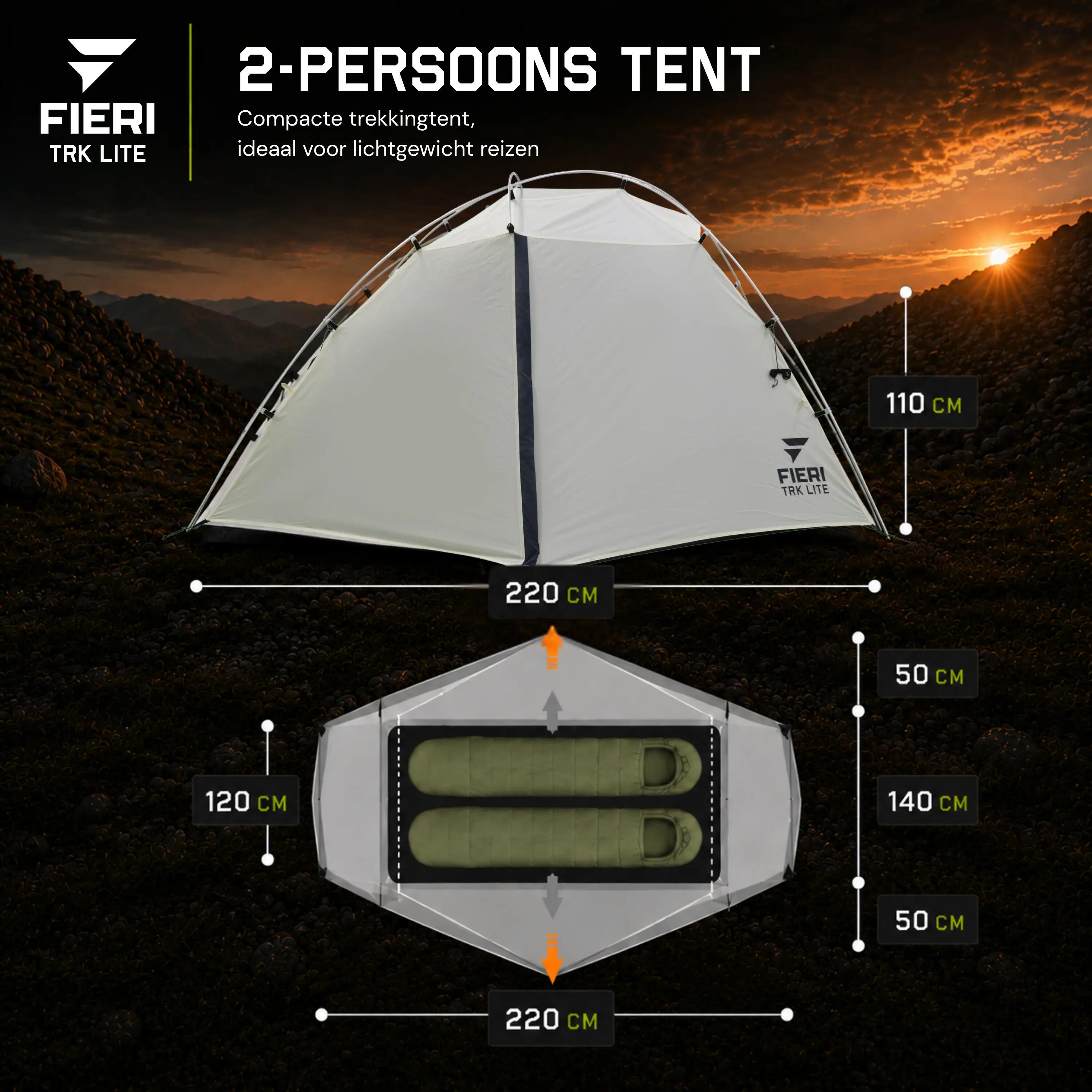 Tente - TRK Lite - Tente de trekking - 2 personnes - Compacte & imperméable 2/6