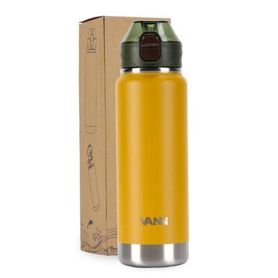 Rvs drinkfles met rietje - activate bottle 750 ml - wild berry