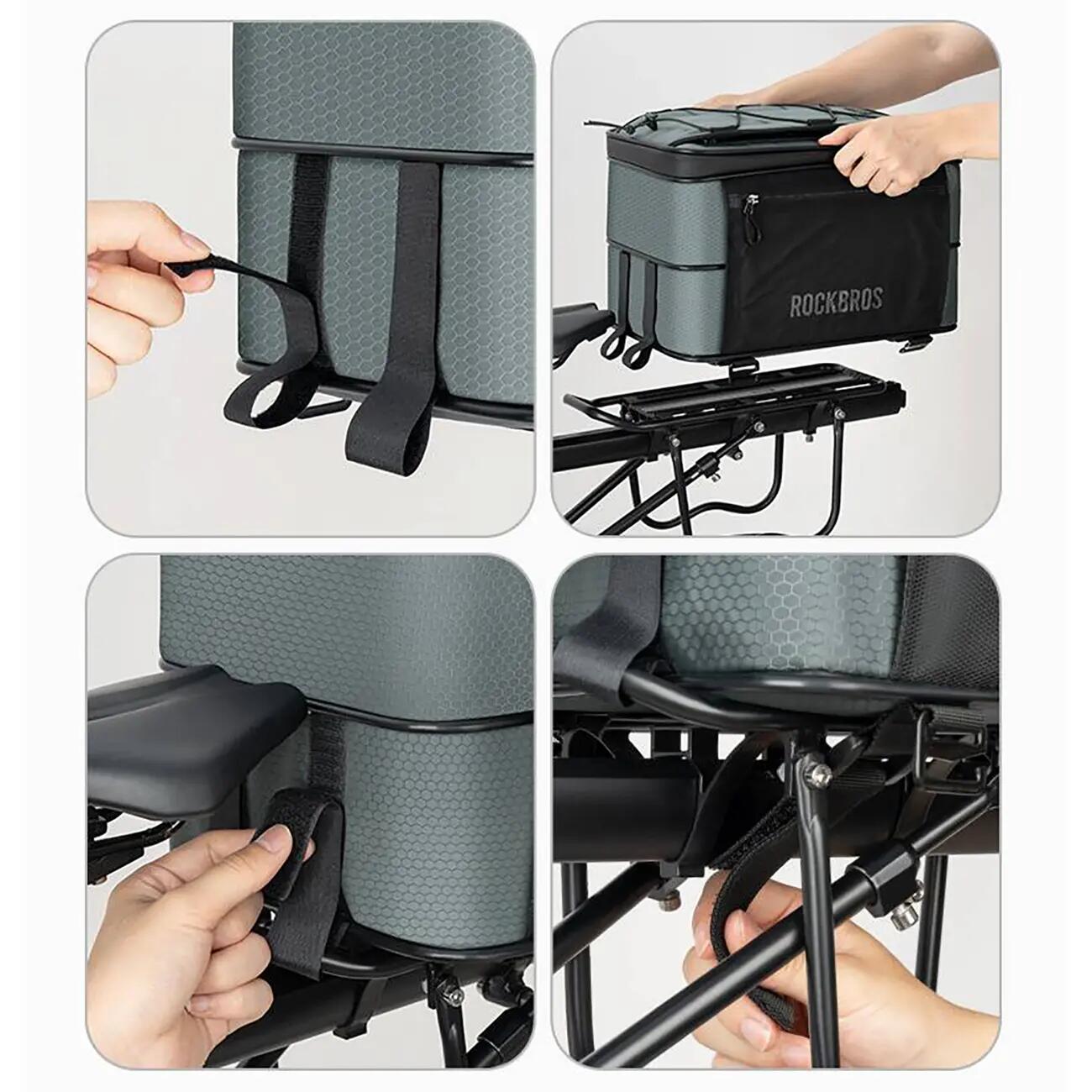 Borsa da bici pieghevole per portapacchi 15-30 l 7/7