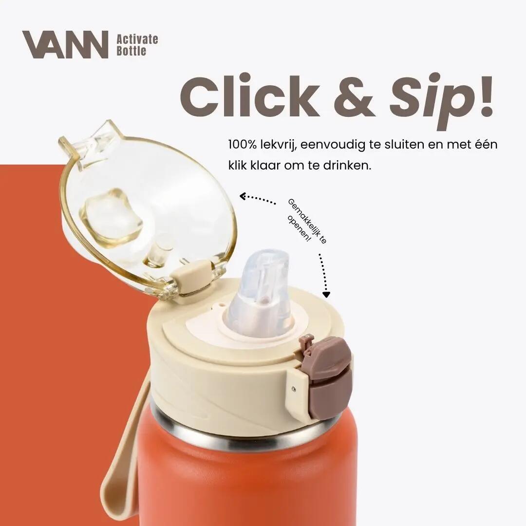 RVS drinkfles met rietje - Activate Bottle 750 ml - desert clay 4/11