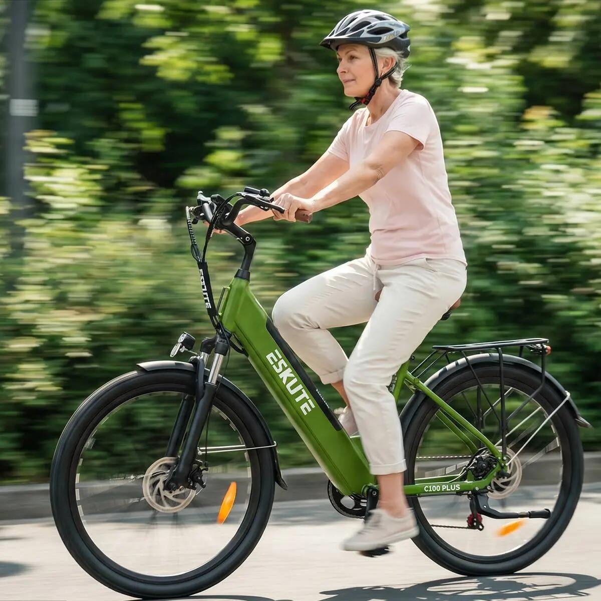 C100 PLUS elektrische fiets voor volwassenen, 26×2.1" band, 36V13Ah accu. 2/9