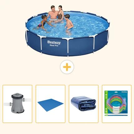 BESTWAY Piscina Bestway Steel Pro Redonda - 366x76 cm - 5-piezas S220