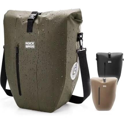 Gepäckträgertasche 20L wasserdicht 3in1 Rolltop mit Schultergurt