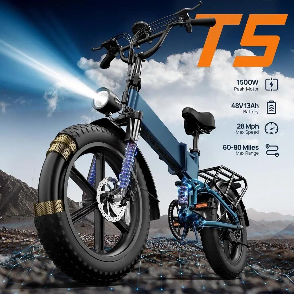 URLIFE T5 összecsukható elektromos kerékpár, nagy nyomatékú motorral 8/13