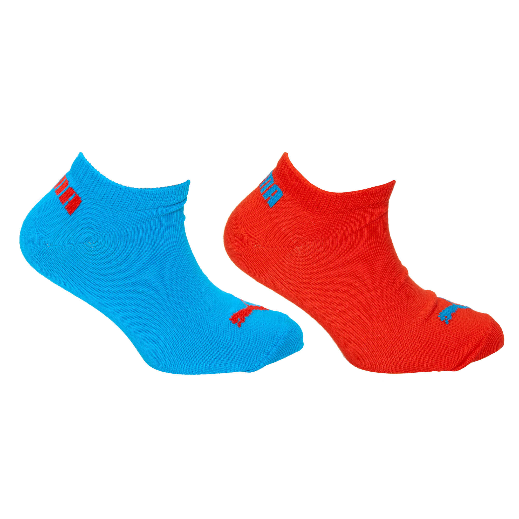 PUMA Childrens/Kids Sport Lifestyle Trainer Socks (2 Pairs) (Red/Blue)