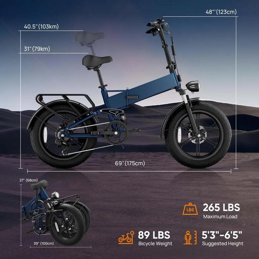 URLIFE T5 összecsukható elektromos kerékpár, nagy nyomatékú motorral 10/13