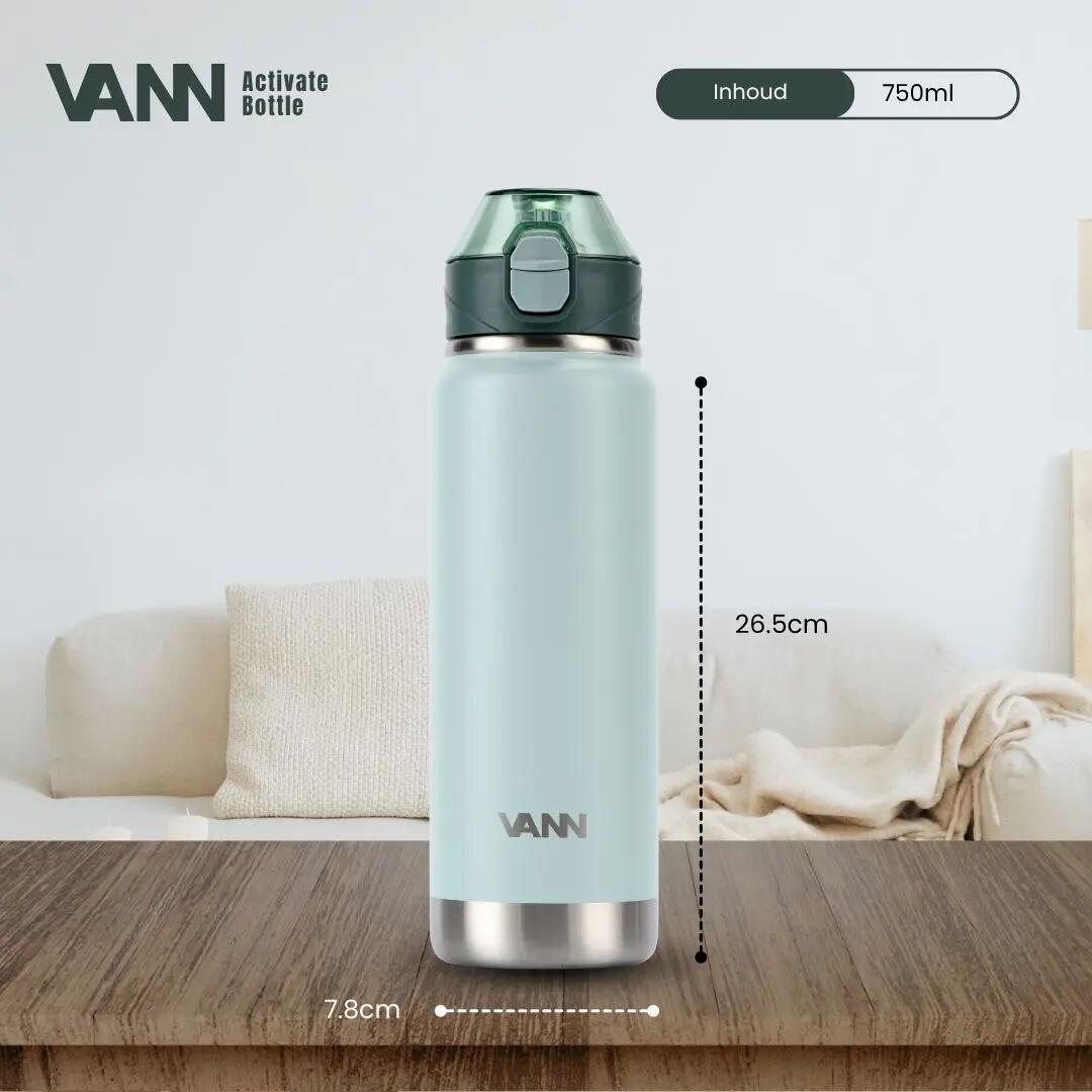 RVS drinkfles met rietje - Activate Bottle 750 ml - slate green 5/11