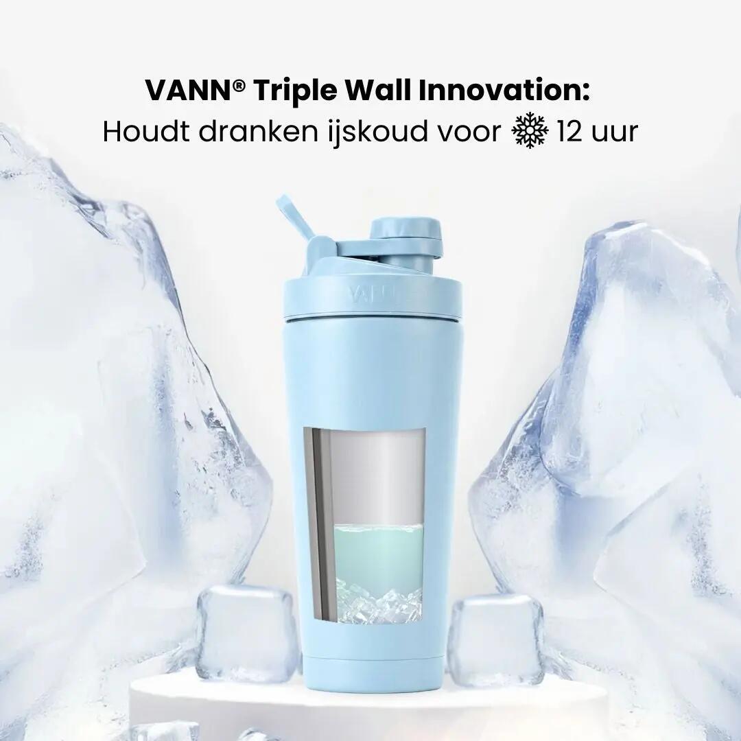 Boisson - Fitness - Unisexe - Isotherme triple paroi, inox recyclé - Bay Blue 3/11