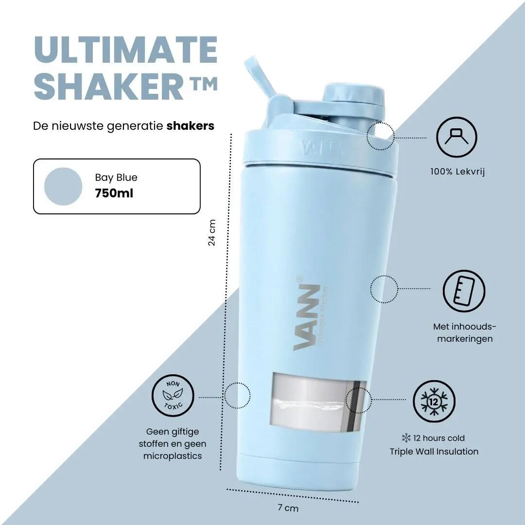 Boisson - Fitness - Unisexe - Isotherme triple paroi, inox recyclé - Bay Blue 2/11