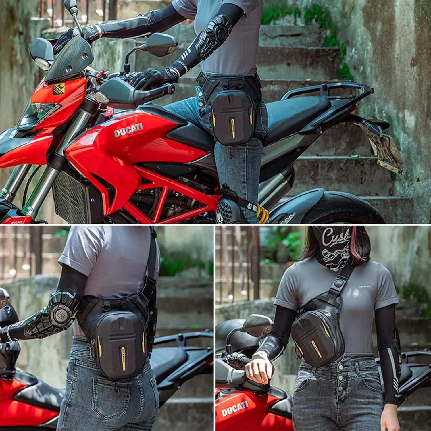Tankrucksack Motorrad wasserdicht magnetisch Beintasche erweiterbar 7/7