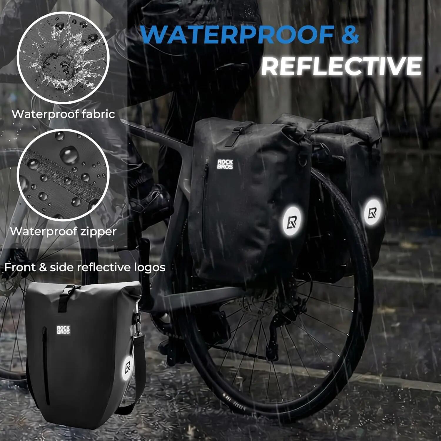Gepäckträgertasche 20L wasserdicht 3in1 Rolltop mit Schultergurt 5/8