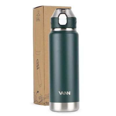 Rvs drinkfles met rietje - activate bottle 750 ml - wild berry