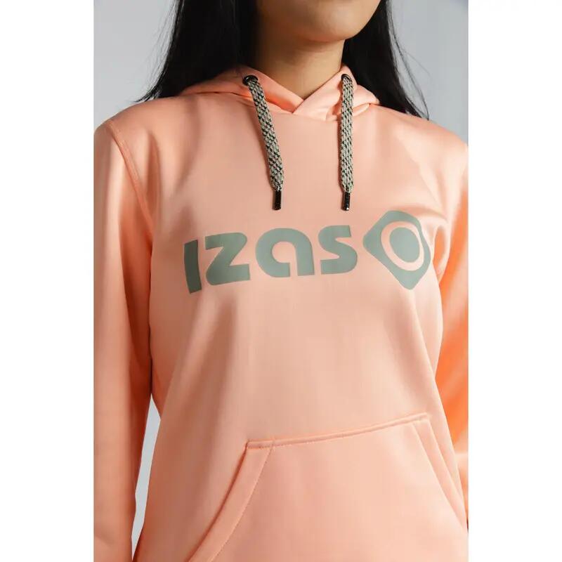 Izas Sudadera para mujer DUERO W V4 con capucha ajustable , logotipo y bolsillo 7/8