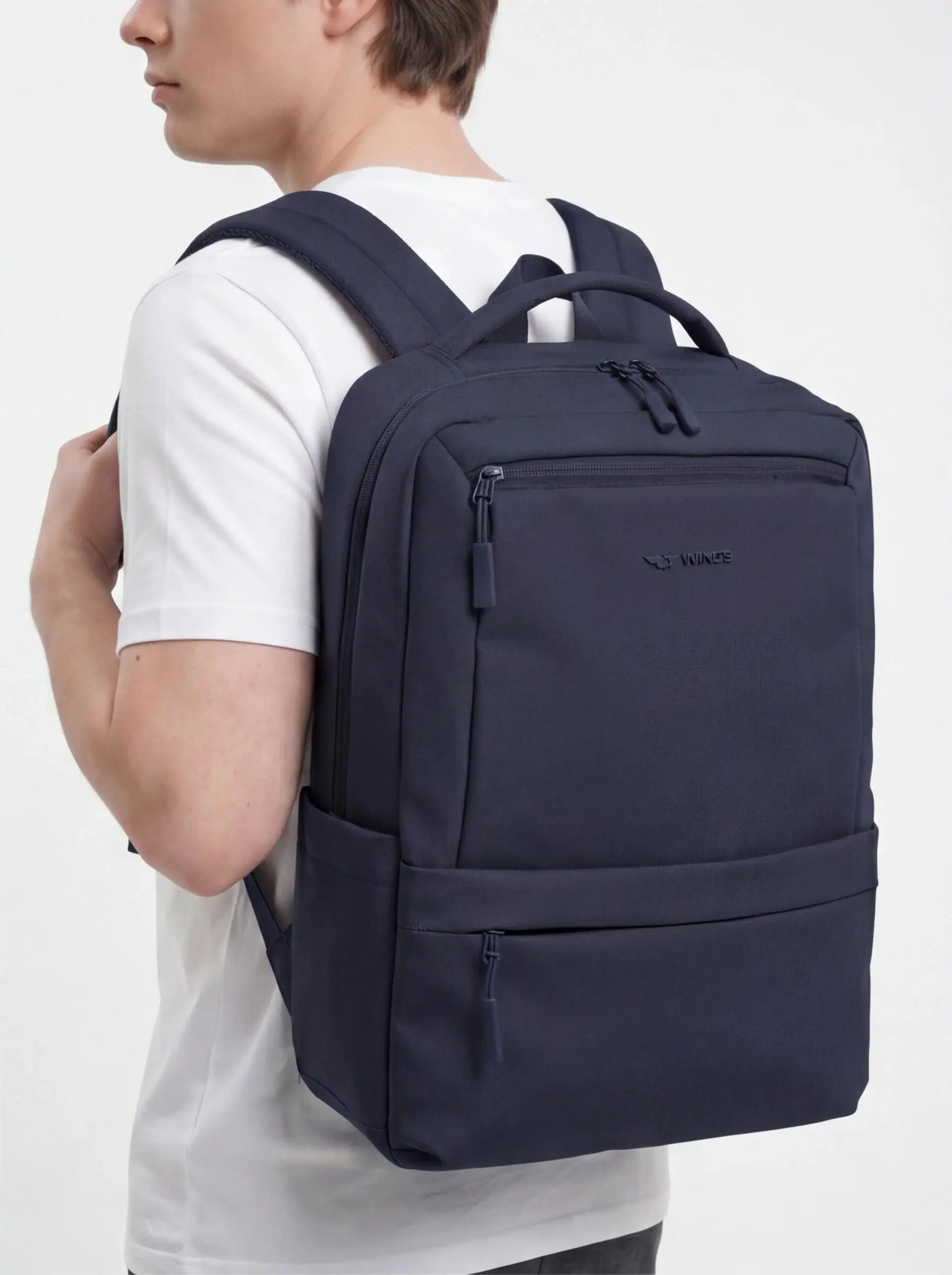 Plecak Kabinowy Bagaż Kieszeń Na Laptop Systemem Wentylacji Pleców Dark Blue 2/10