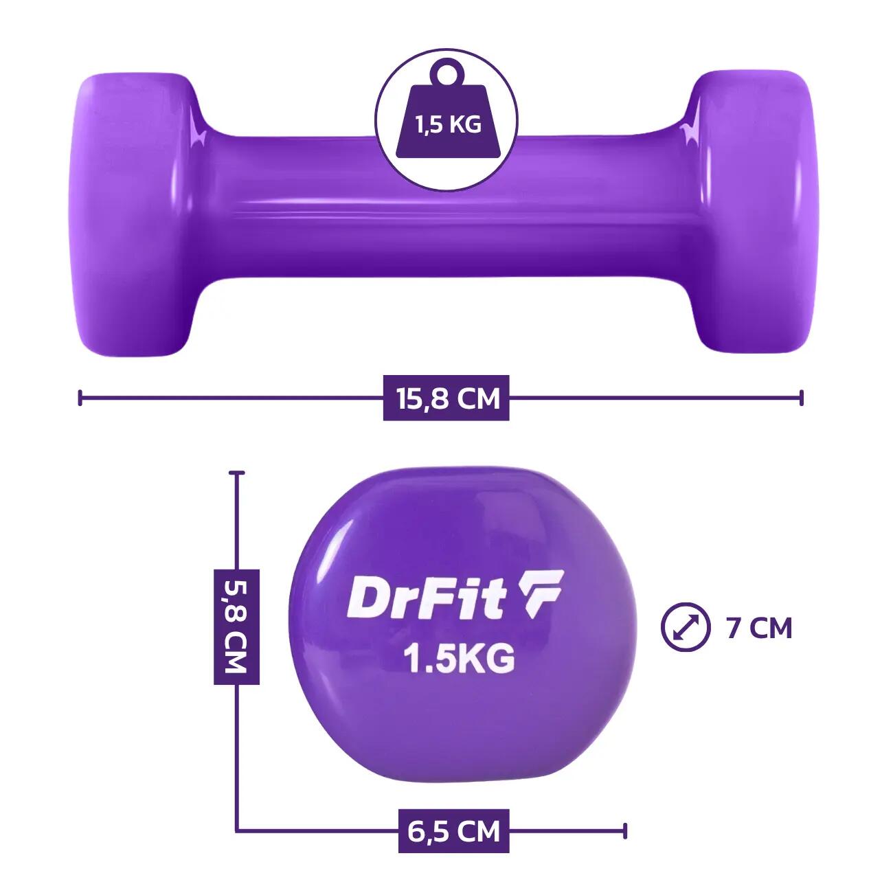 Hantle ciężarki obciążenie do ćwiczeń treningu siłowego na stojaku DrFit 4/8