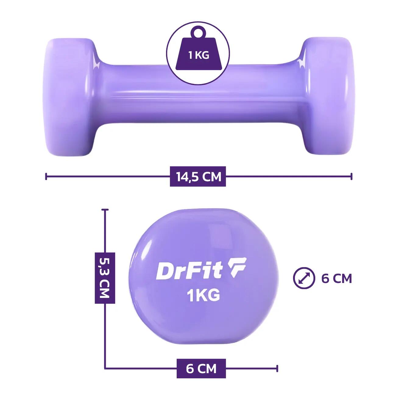 Hantle ciężarki obciążenie do ćwiczeń treningu siłowego na stojaku DrFit 3/8