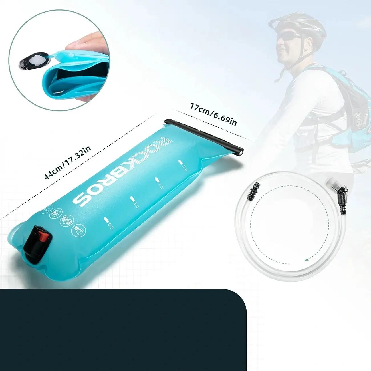 bukłak rockbros water bag sportowy - niebieski 5/6