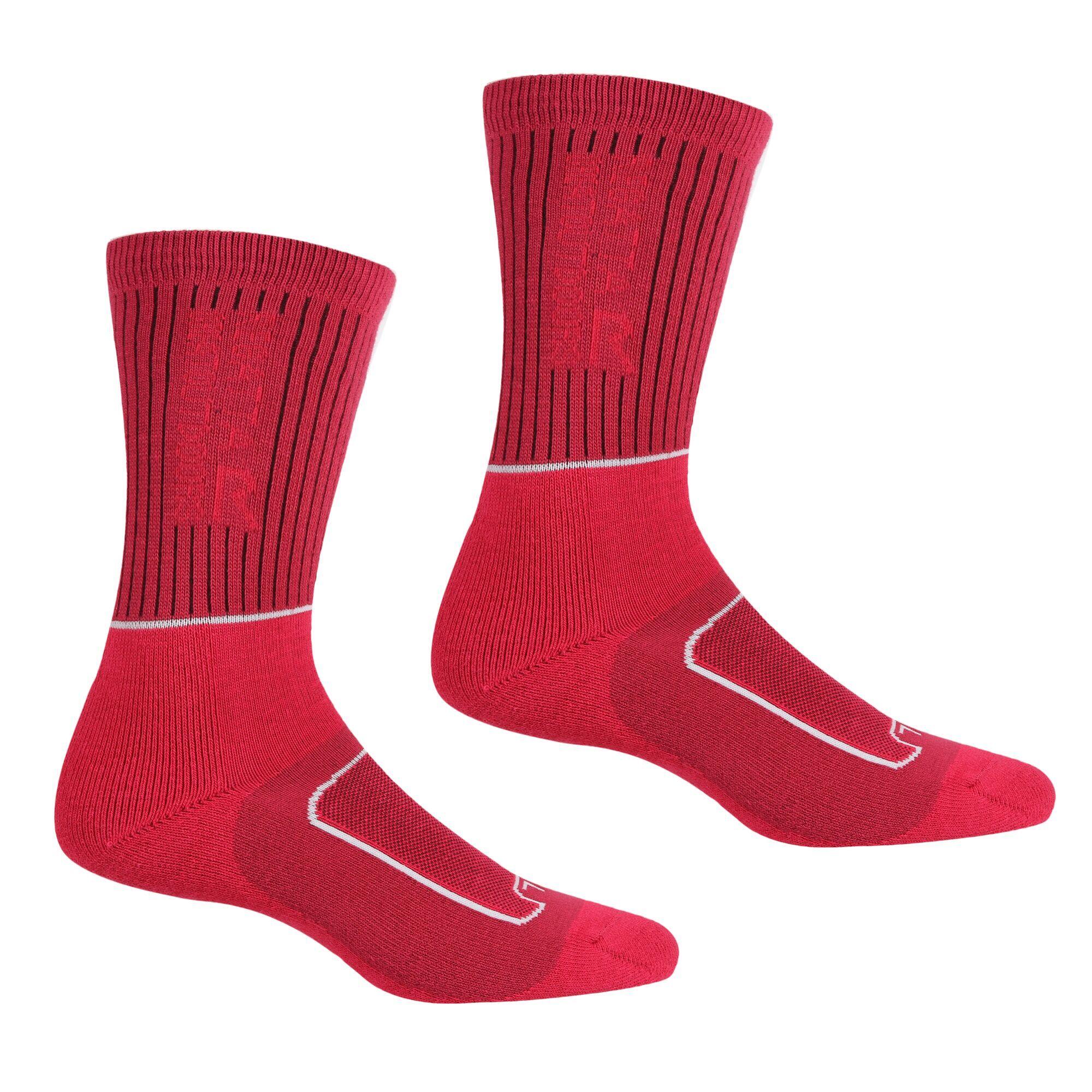 REGATTA Womens/Ladies Samaris 2 Season Boot Socks (Cherry Pink/White)