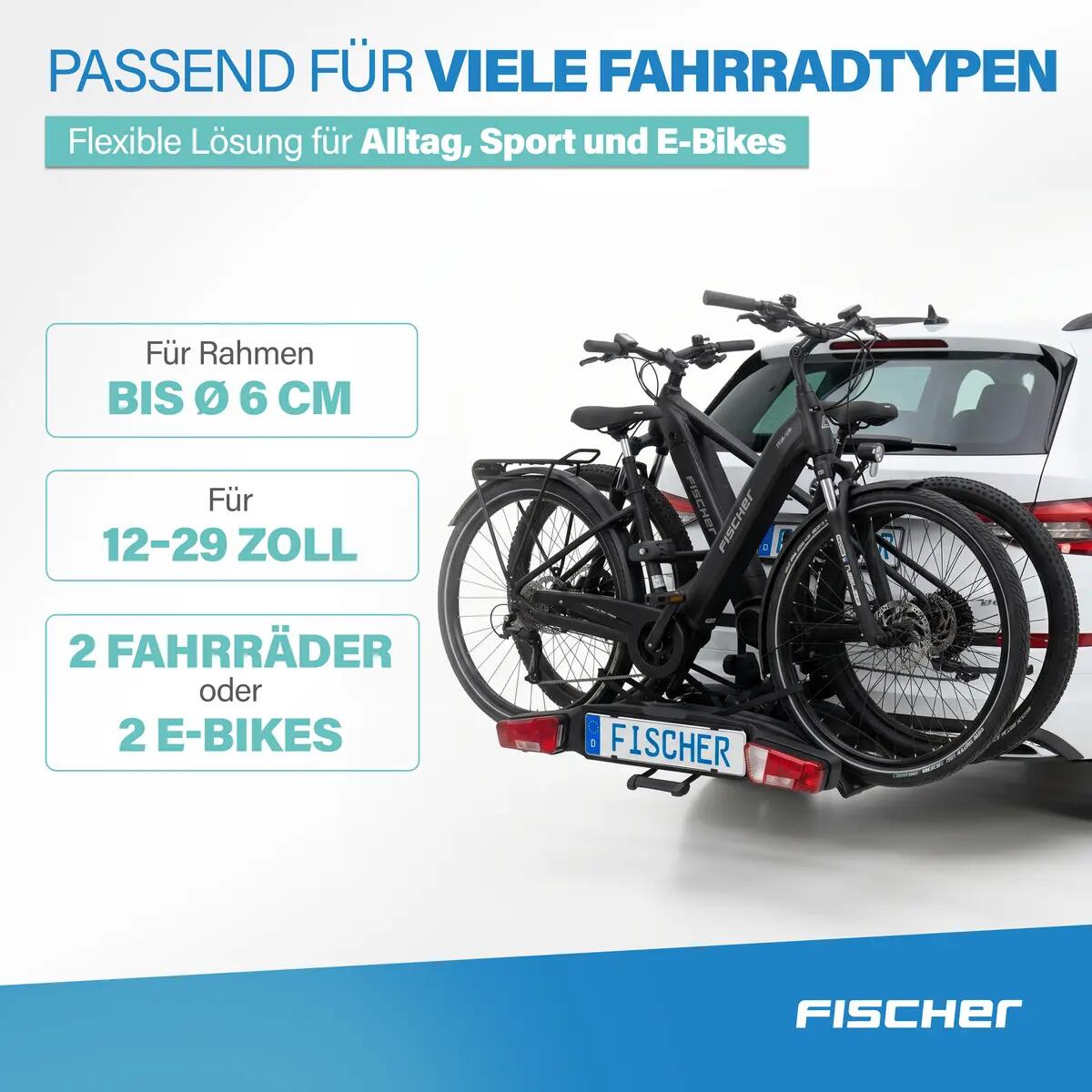 FISCHER Kupplungs-Fahrradträger RoadLine Black 7/8
