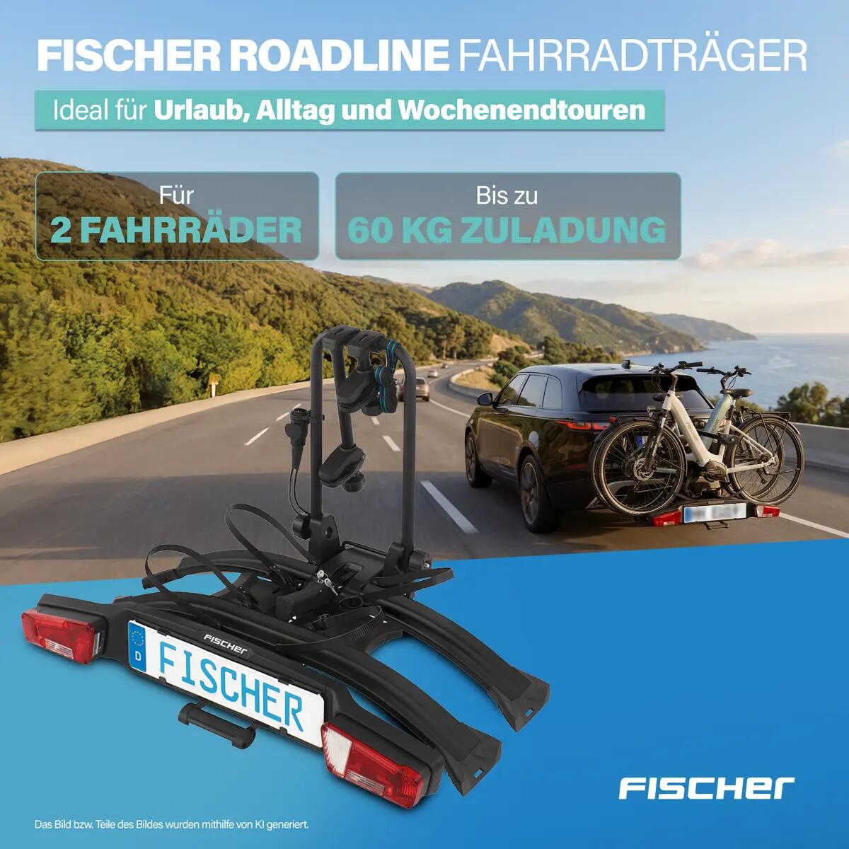 FISCHER Kupplungs-Fahrradträger RoadLine Black 6/8
