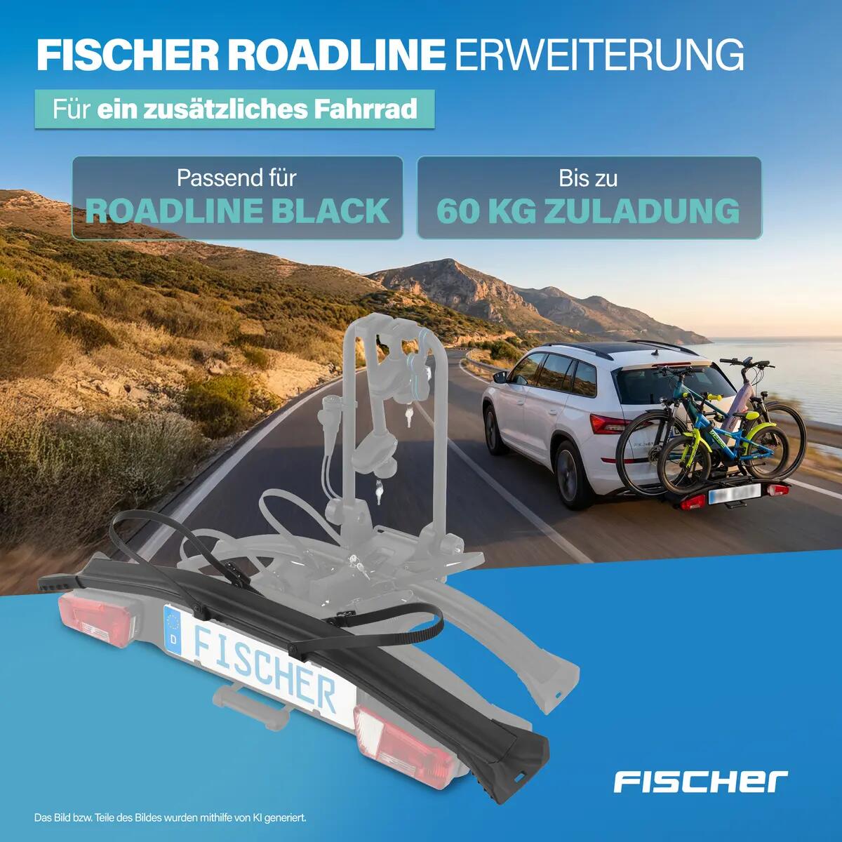 FISCHER Erweiterungssatz 3.Fahrrad RoadLine Black 2/7