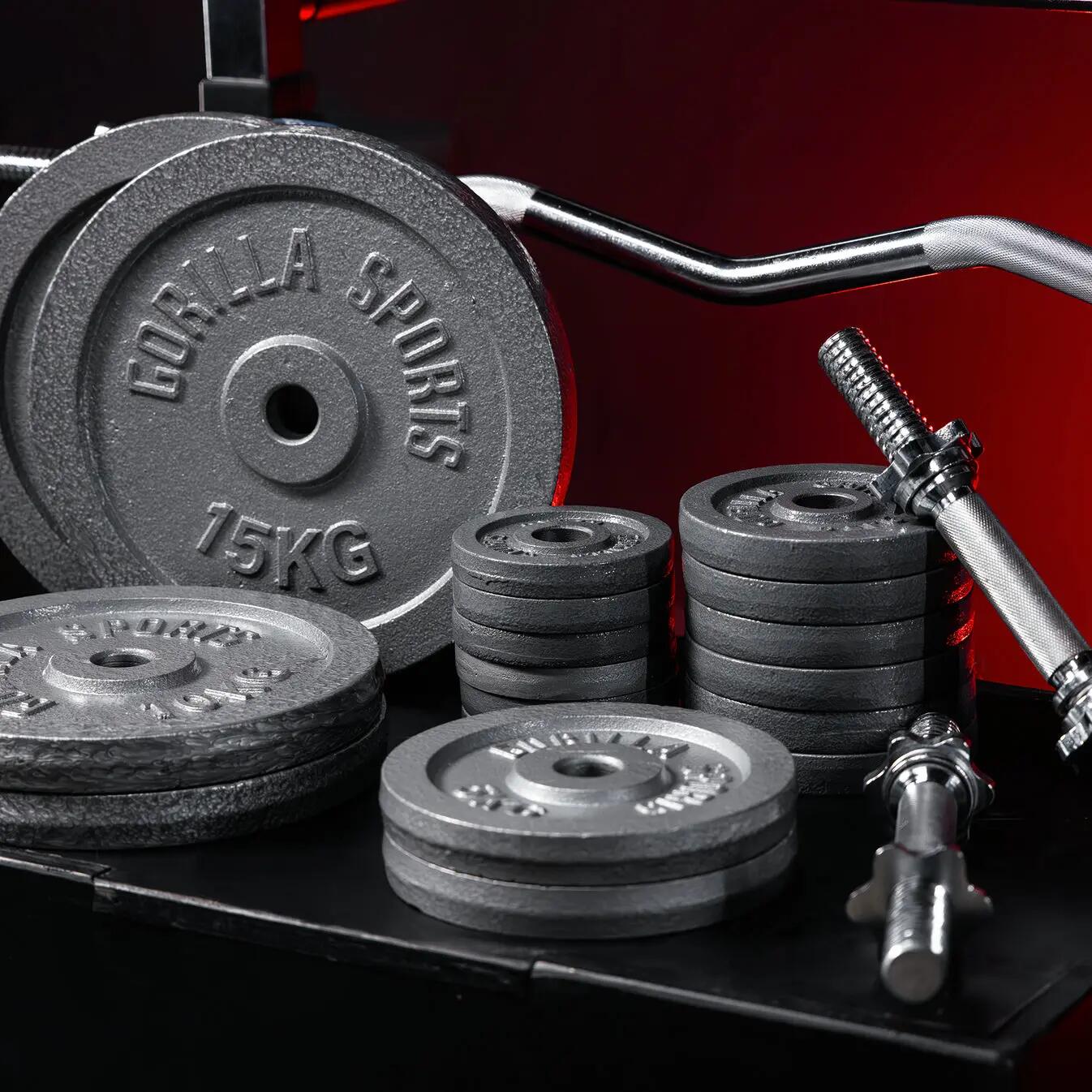 Set d'haltères en fonte 108 kg 3/7