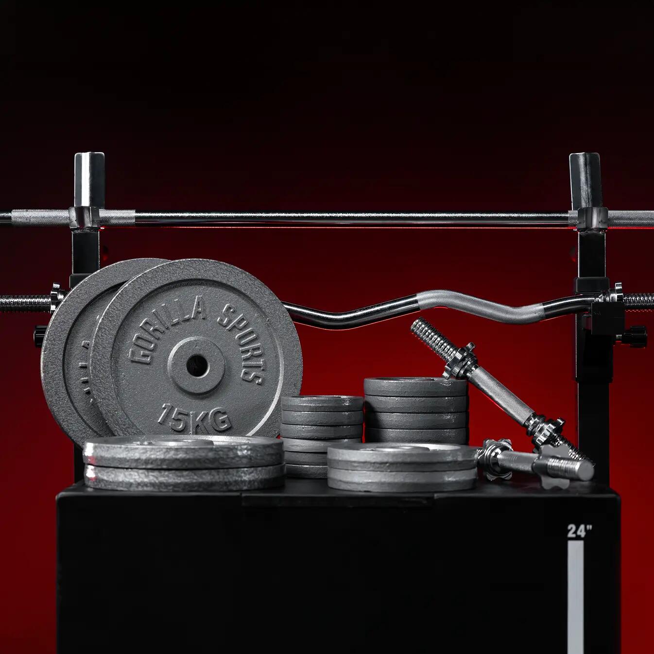 Set d'haltères en fonte 108 kg 2/7