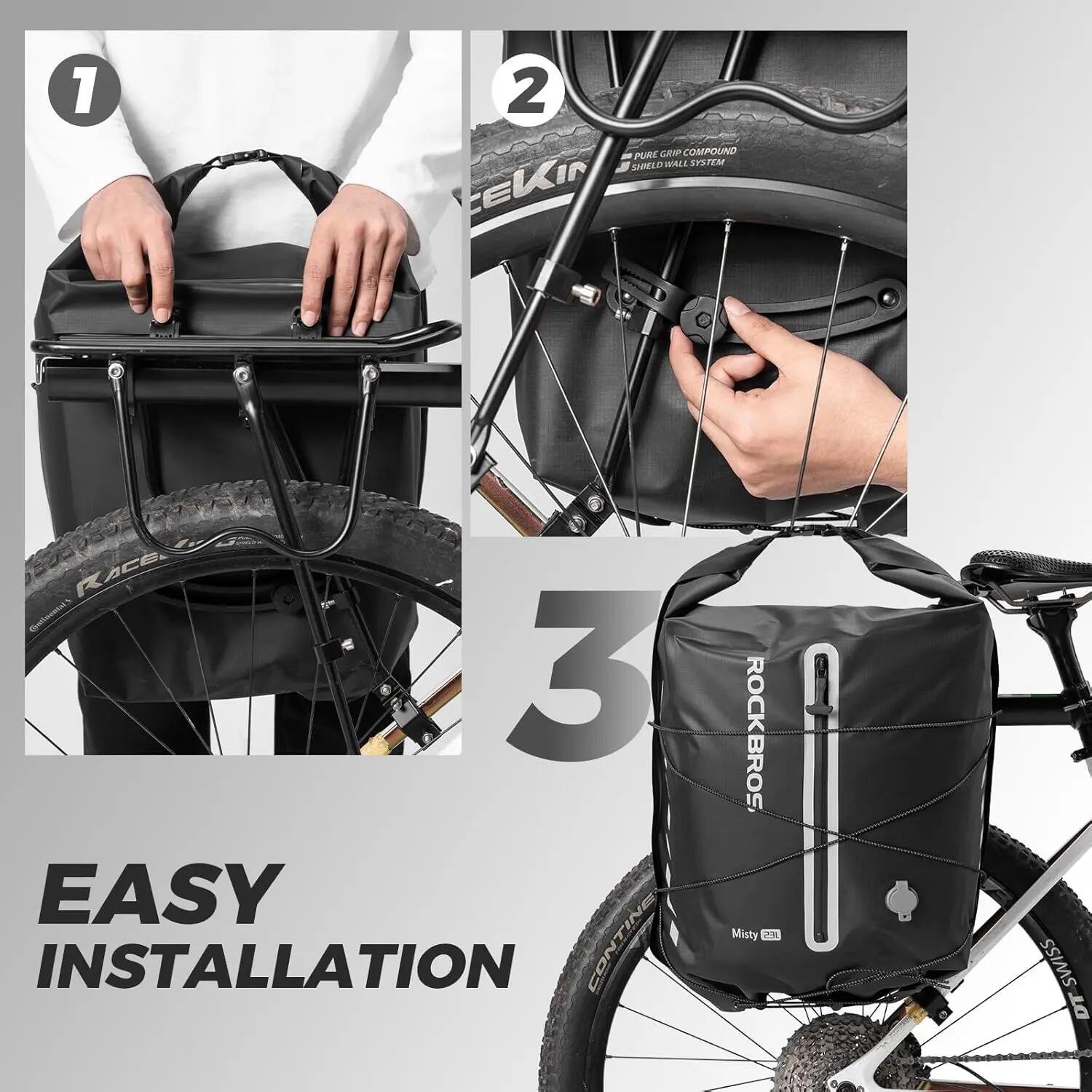 Gepäckträgertasche wasserdicht Kompressionsfach 8/8
