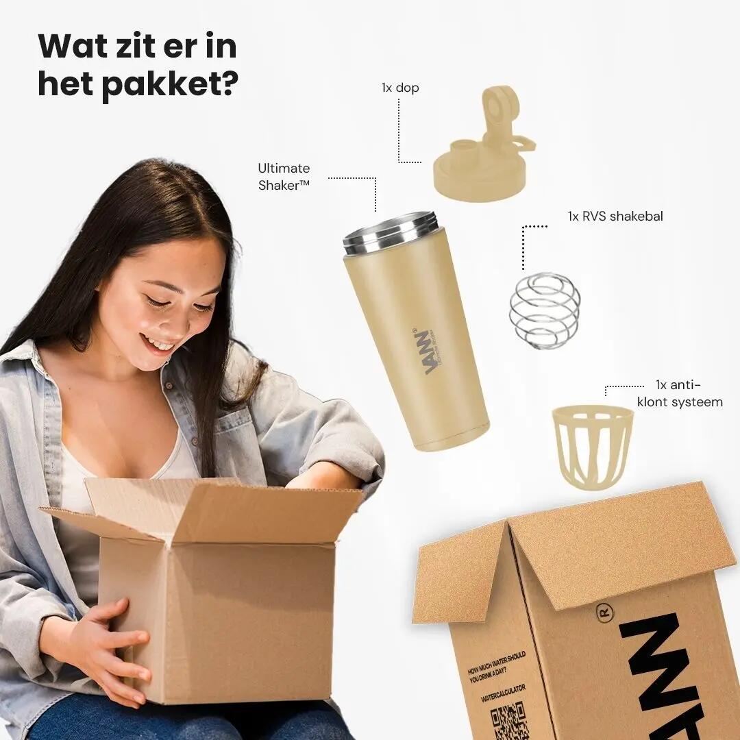 Shaker - Isotherme - Unisexe - 3‑parois inox 750 ml - Mesa Taupe 6/11