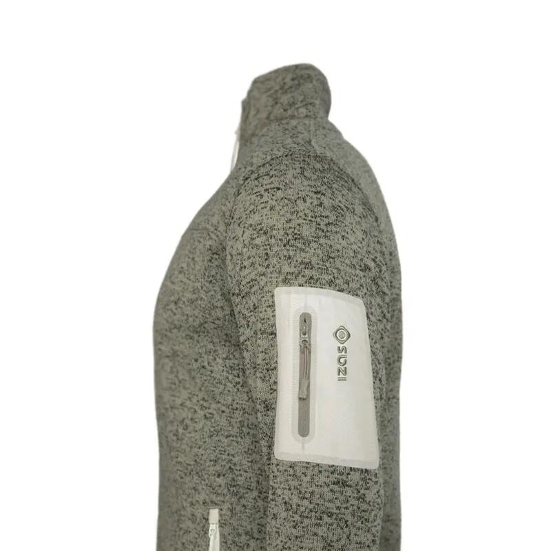Izas Herren Strickfleecejacke SAMAUN M V3 mit Stehkragen und 4/4